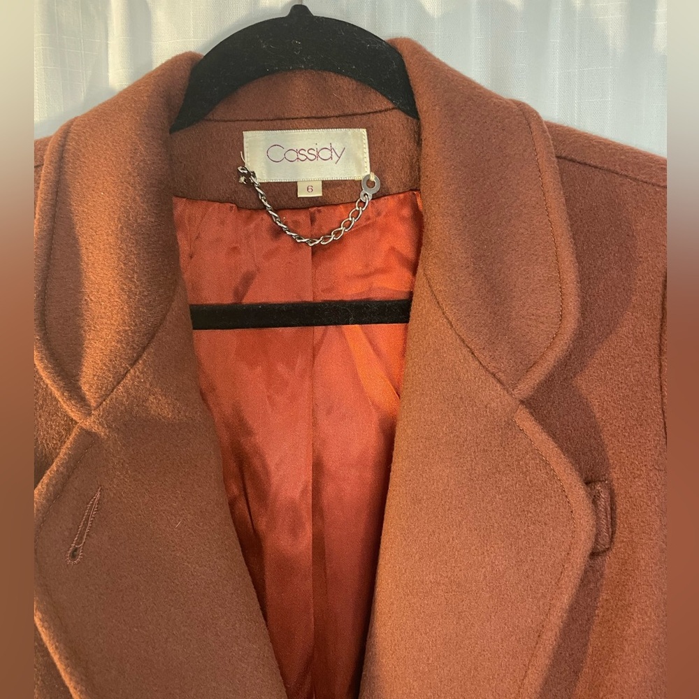 VTG CASSIDY 100% WOOL COAT size 6 - Picture 4 of 17